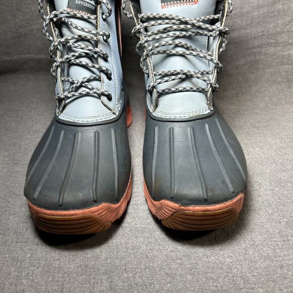 Nike ACG Rain Boots Womens Size 7 Lunarstorm Zip up Ultra Light Blue Coral - Picture 10 of 12